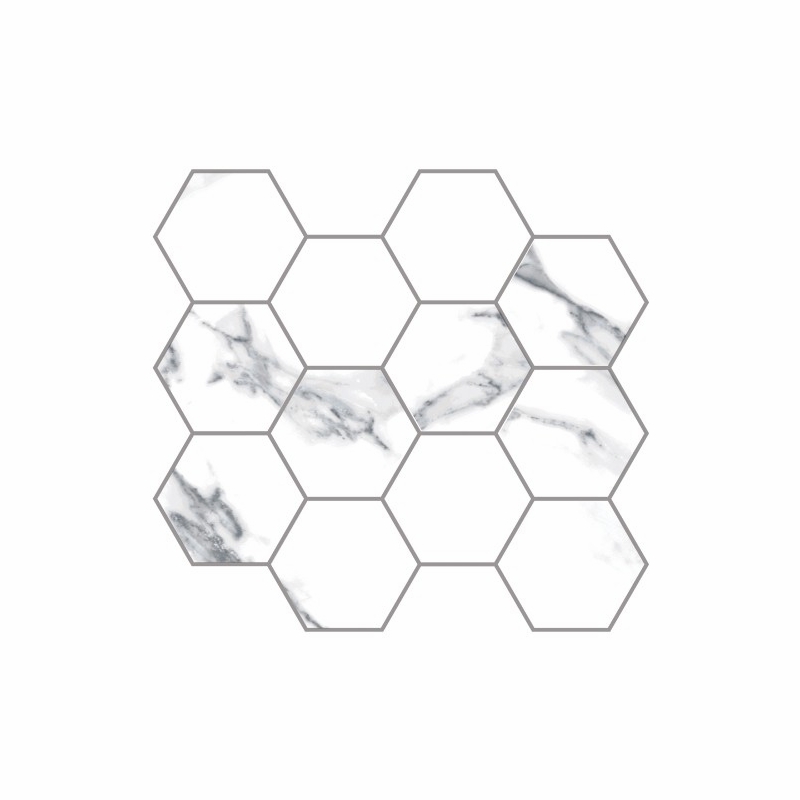 Eleganza Statuario Extra Hex Mosaic