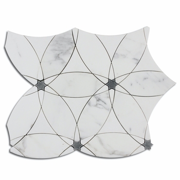 Meridian Thassos Calcutta Gold Jiangxi Grey Marble Waterjet Mosaic