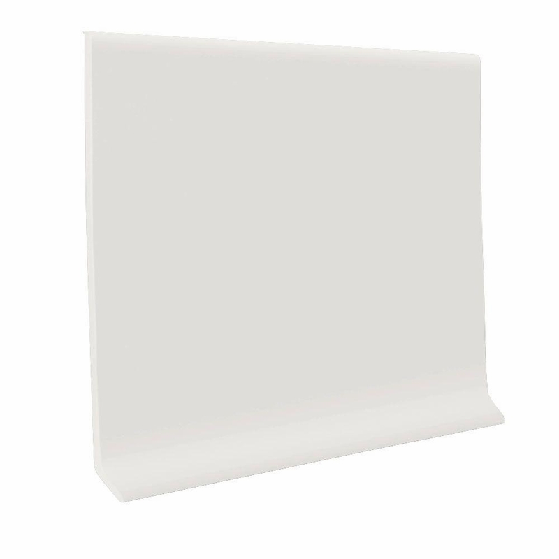 Roppe Pinnacle White Rubber Wall Base 4 inch x 120 feet