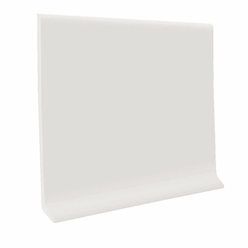 Roppe Pinnacle White Rubber Wall Base 4 inch x 120 feet