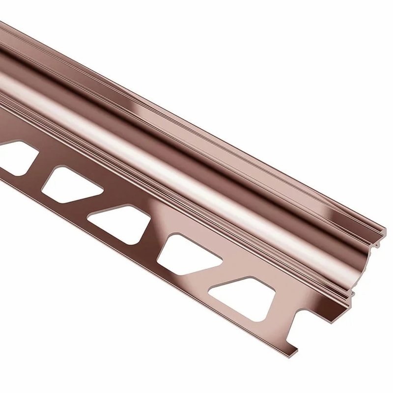 Schluter Dilex AHK Cove Base 1/2 inch Aluminum Polished Copper