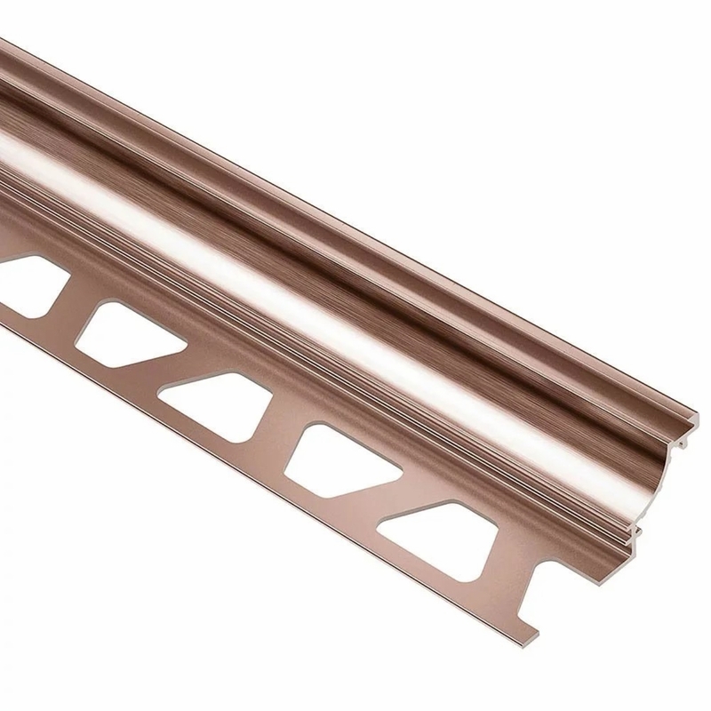 Schluter Dilex AHK Cove Base 3/8 inch Aluminum Brushed Copper