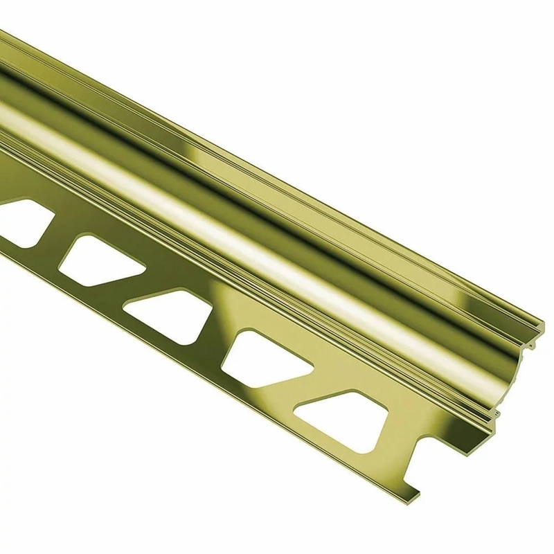 Schluter Dilex AHK Cove Base 3/8 inch Aluminum Polished Brass