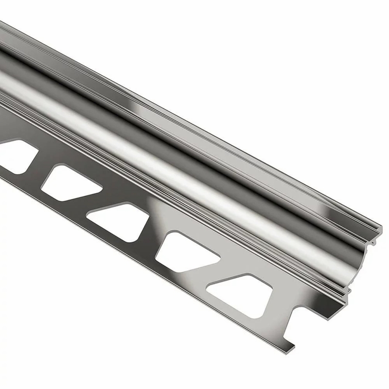 Schluter Dilex AHK Cove Base 3/8 inch Aluminum Polished Nickel