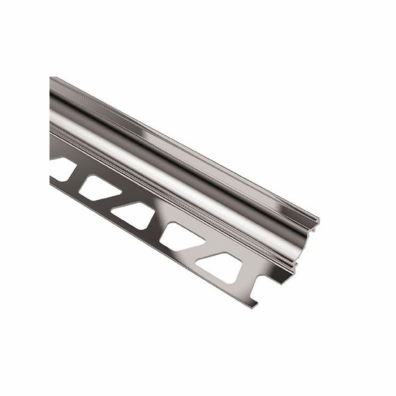 Schluter Dilex AHK Cove Base 3/8 inch Polished Chrome Aluminum