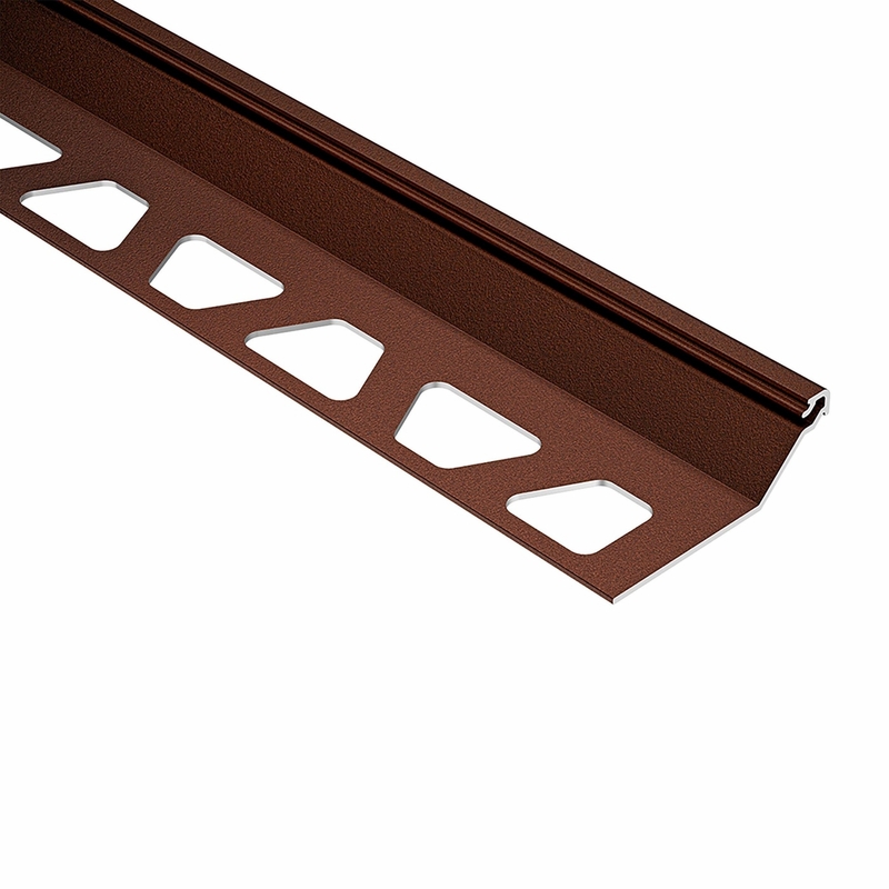 Schluter Finec Square 1/2 inch Aluminum Rustic Brown