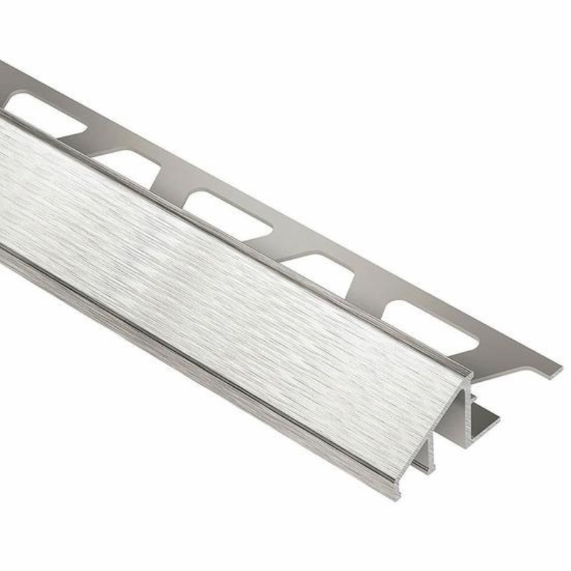 Schluter Reno U Reducer 1/2 inch Aluminum Brushed Nickel