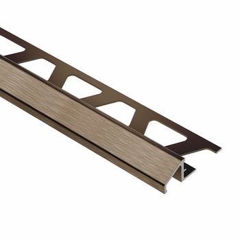 Schluter Reno U Reducer 3/8 inch Aluminum Antique Bronze