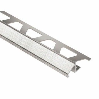 Schluter Reno U Reducer 3/8 inch Aluminum Brushed Nickel