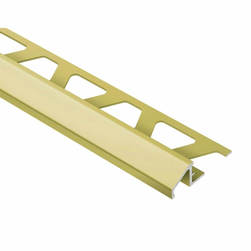 Schluter Reno U Reducer 3/8 inch Aluminum Satin Brass