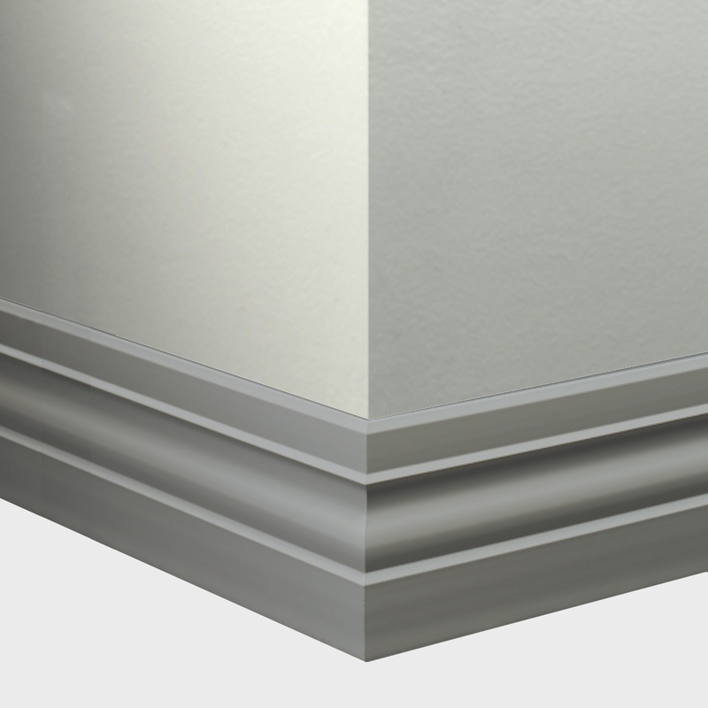 Tarkett Millwork Ambassador Medium Grey 4 inch 8 feet