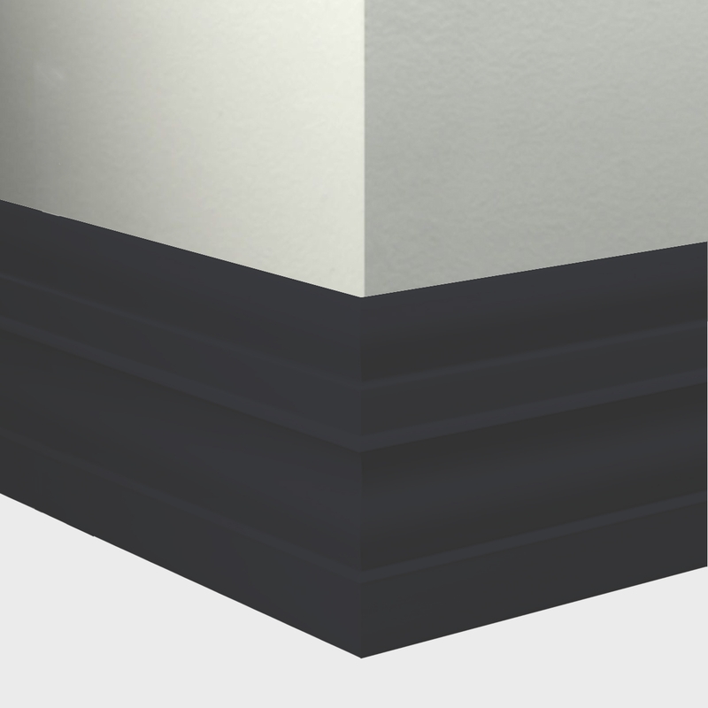 Tarkett Millwork Attache Black 6 inch 8 feet