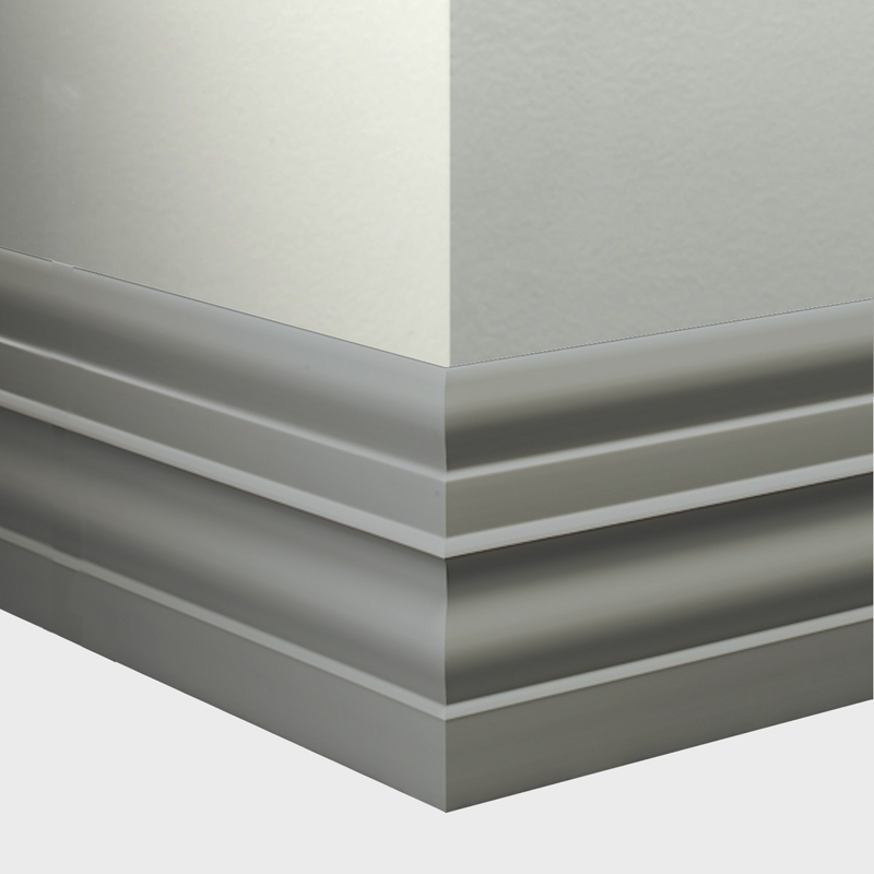 Tarkett Millwork Attache Medium Grey 6 inch 8 feet