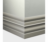Tarkett Millwork Attache Silver Grey 6 inch 8 feet