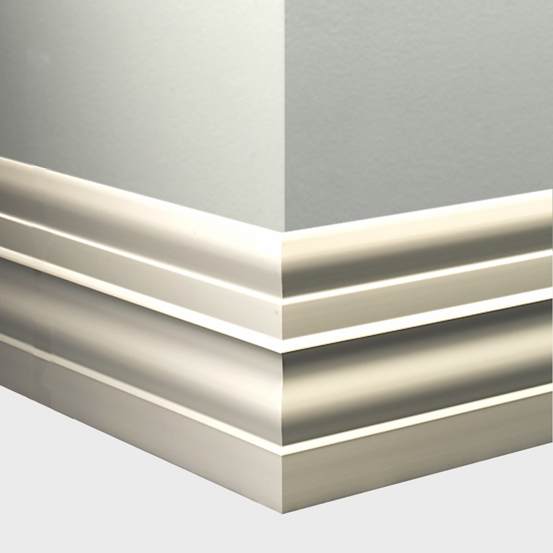 Tarkett Millwork Attache Snow White 6 inch 8 feet