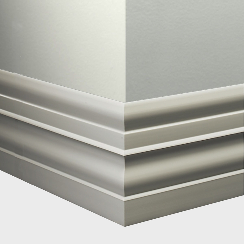 Tarkett Millwork Attache Vapor Grey 6 inch 8 feet