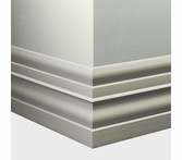 Tarkett Millwork Attache Vapor Grey 6 inch 8 feet