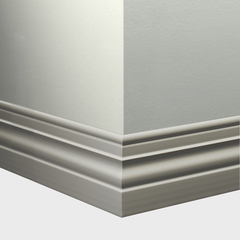 Tarkett Millwork Diplomat Wall Base Silver Grey