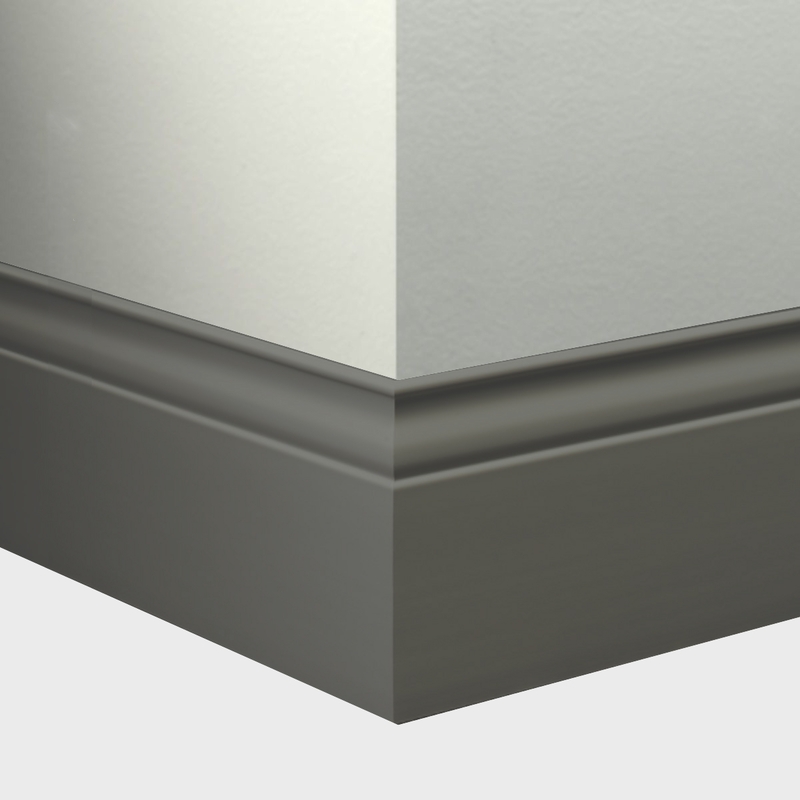 Tarkett Millwork Inflection Wall Base 5 1/4 inch 8 feet Charcoal