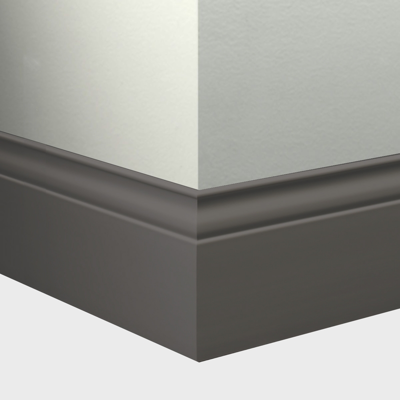 Tarkett Millwork Inflection Wall Base 5 1/4 inch 8 feet Dark Brown