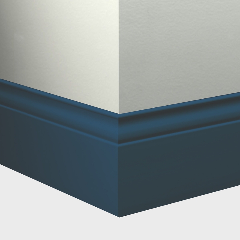 Tarkett Millwork Inflection Wall Base 5 1/4 inch 8 feet Navy Blue