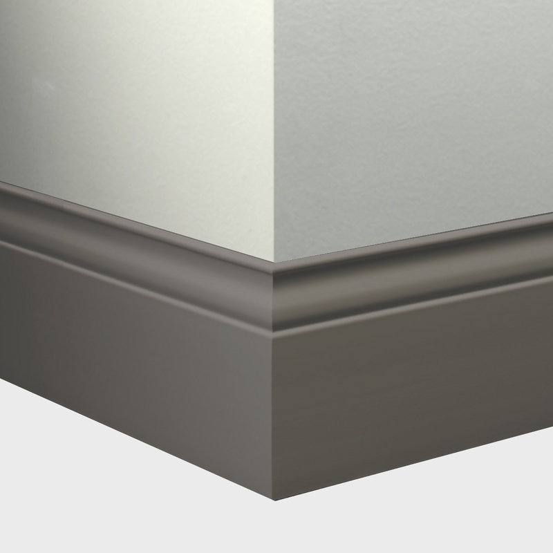 Tarkett Millwork Inflection Wall Base 5 1/4 inch 8 feet Peppercorn