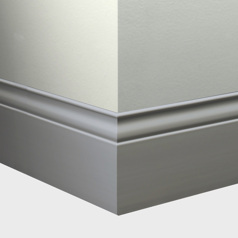 Tarkett Millwork Inflection Wall Base 5 1/4 inch 8 feet Pewter
