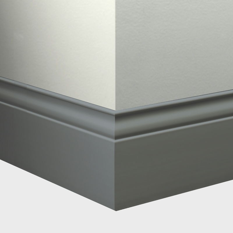 Tarkett Millwork Inflection Wall Base 5 1/4 inch 8 feet Storm Cloud