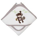 3 Marthas Boutique Hooded Towel and Washcloth - Brown Monkey