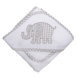 3 Marthas Boutique Hooded Towel and Washcloth - Gray Elephant