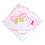 3 Marthas Boutique Hooded Towel and Washcloth - Pink Butterfly