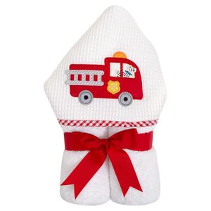 3 Marthas Everykid Hooded Towel - Firetruck