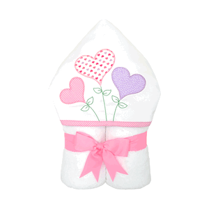 3 Marthas Everykid Hooded Towel - Hearts