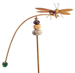 Balancer Buddies Dragonfly with Stones Garden Yard Stake 