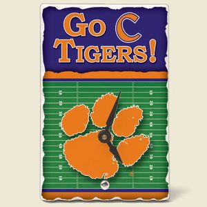 Clemson University Tumbled Desk Clock