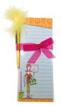 Dolly Mama Magnetic Memo Pad with Feather Pen - Eat my dust bunnies! 