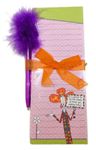 Magnetic Memo Pads with Feather Pen by Dolly Mama