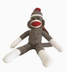 Plushland Original Sock Monkey 20" - Classic Brown