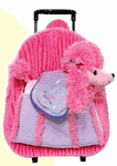 Pink Poodle Plush Best Buddy Roller Backpack