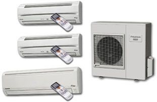 Friedrich M33TYF 33,000 BTU 230/208V 15.0 SEER Tri-Zone Wall-Mounted Cool/Heat Pump Ductless Split System with Advanced Inverter Technology (MW09Y3FM & 2 x MW12Y3FM Indoor /MR36TQY3F Outdoor)