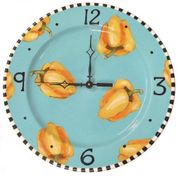 Black and White Vegetable/Pepper Clock