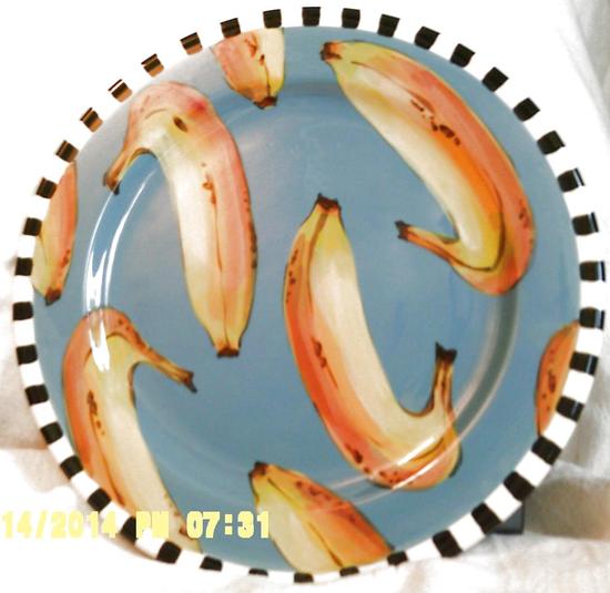 Checkers Rimmed Dinner Plate Droll Designs