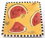 Daisy Watermelon Square Bowl