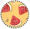 Daisy Watermelon Unrimmed Salad Plate Daisy Watermelon Unrimmed Salad Plate