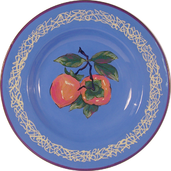Fancy Fruit Pasta Bowl/Persimmon Droll Designs