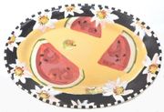 Daisy Watermelon Small Oval Platter