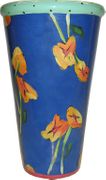 Betty's Pansies Cove Vase