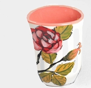 Red Rose Drinking Glass