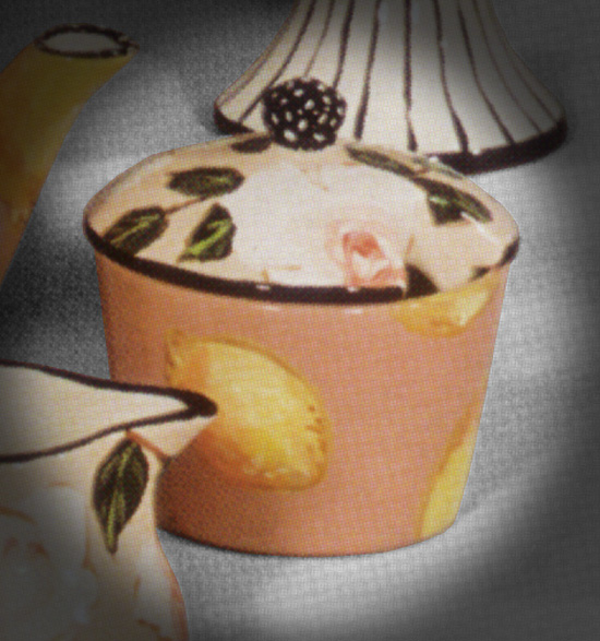 Rose/Lemon Large Sugar Bowl Droll Designs