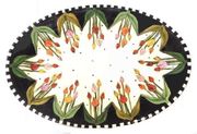 Tiptoe Tulips Small Oval Platter